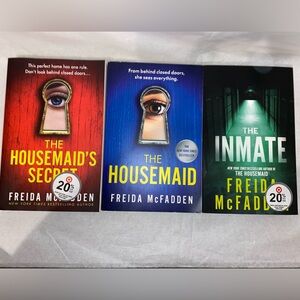 3 Books: The Housemaid, The Housemaids Secret , The Inmate, By Frida Mcfadden